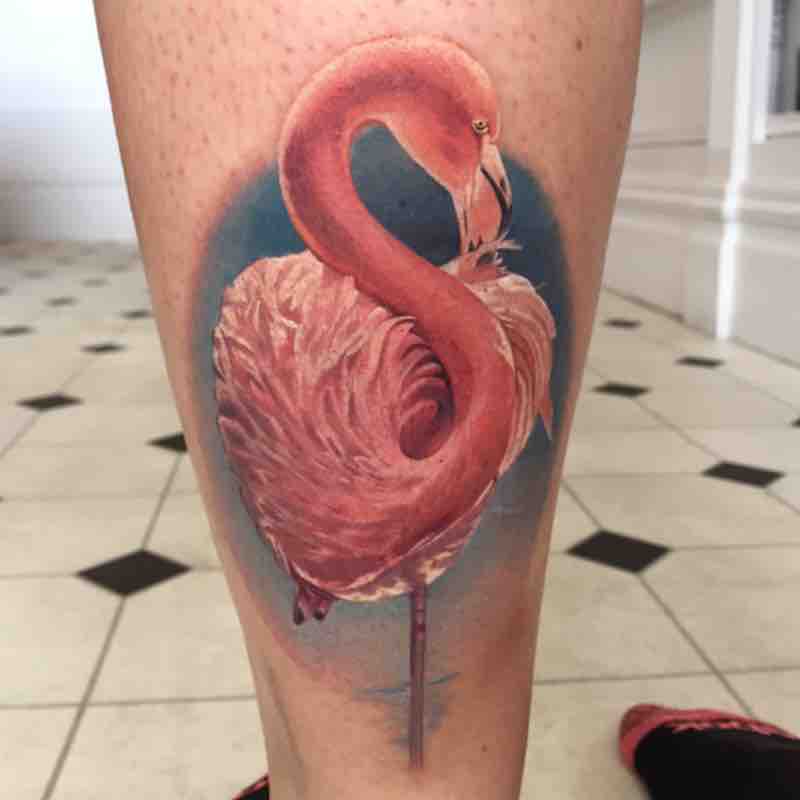 Increible tatuaje de flamenco Increible tatuaje de flamenco