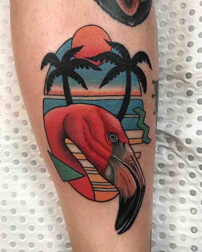 Un tatuaje de flamenco bastante interesante Un tatuaje de flamenco bastante interesante
