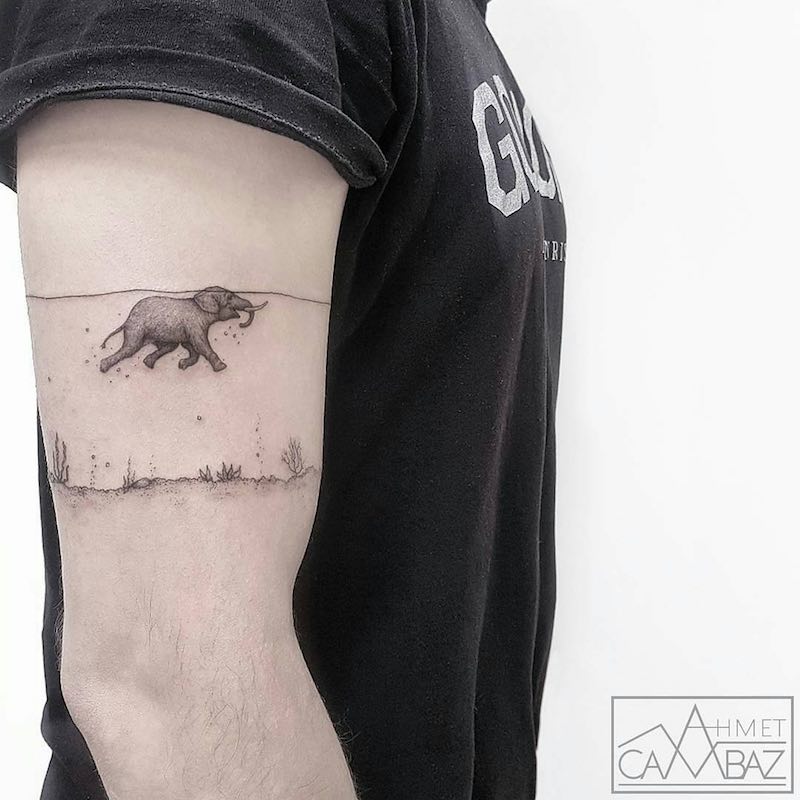 Perfecto tatuaje de elefante Perfecto tatuaje de elefante