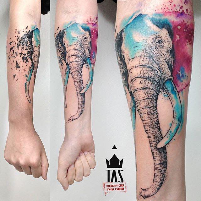 Un tatuaje de elefante bastante bueno Un tatuaje de elefante bastante bueno