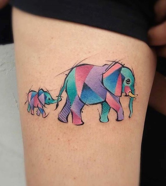 Perfecto tatuaje de elefante Perfecto tatuaje de elefante