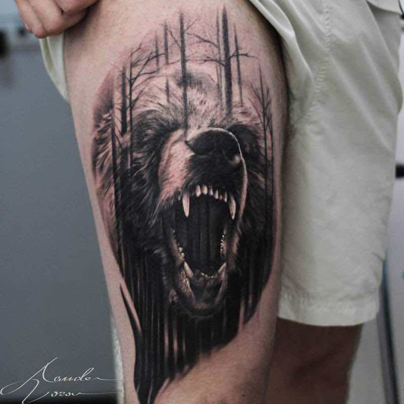 tatuaje de oso para hombre tatuaje de oso para hombre