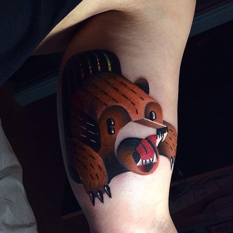 Un tatuaje de oso muy interesante Un tatuaje de oso muy interesante
