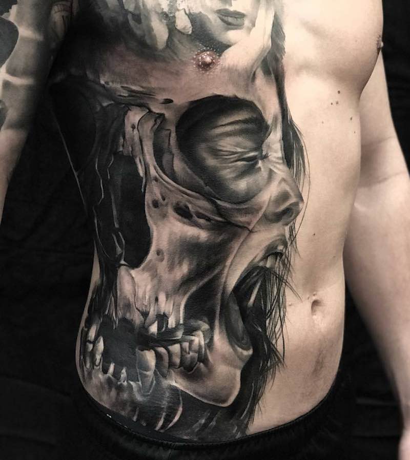 tatuaje de calavera para hombre y mujer tatuaje de calavera para hombre y mujer