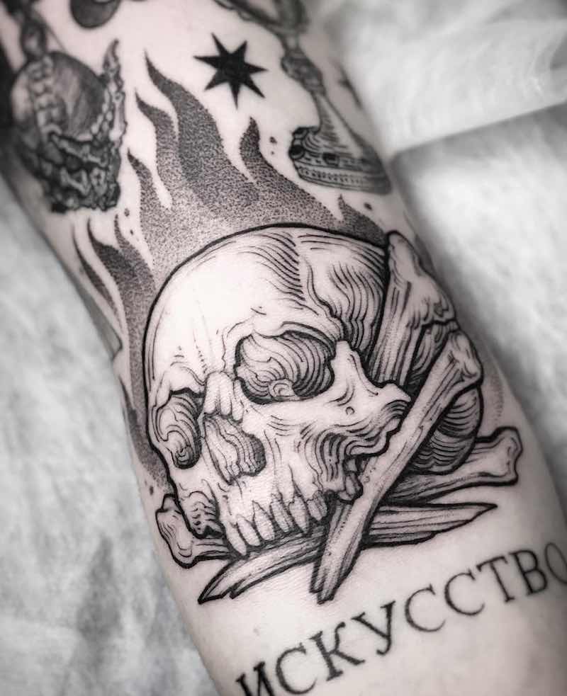 tatuaje de calavera perfecto para hombre tatuaje de calavera perfecto para hombre