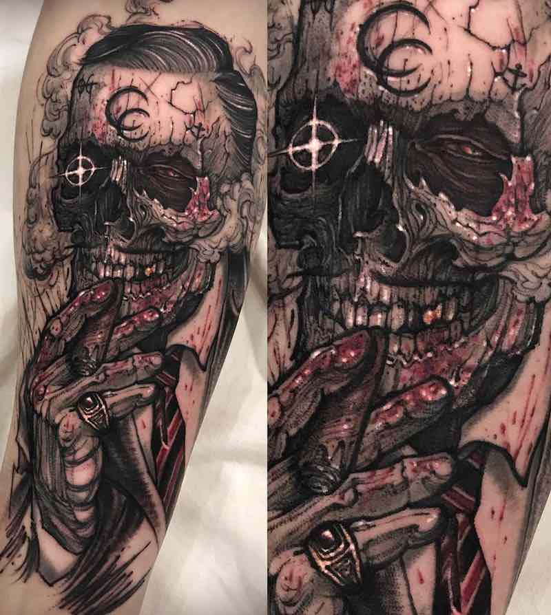 Un tatuaje de calavera bastante interesante Un tatuaje de calavera bastante interesante