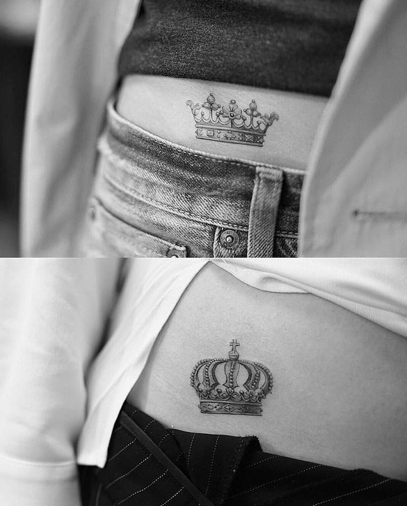 Un tatuaje de corona moderno e interesante Un tatuaje de corona moderno e interesante
