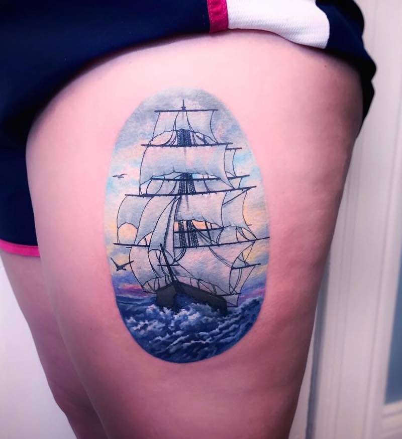 tatuaje de barco perfecto para hombre y mujer tatuaje de barco perfecto para hombre y mujer