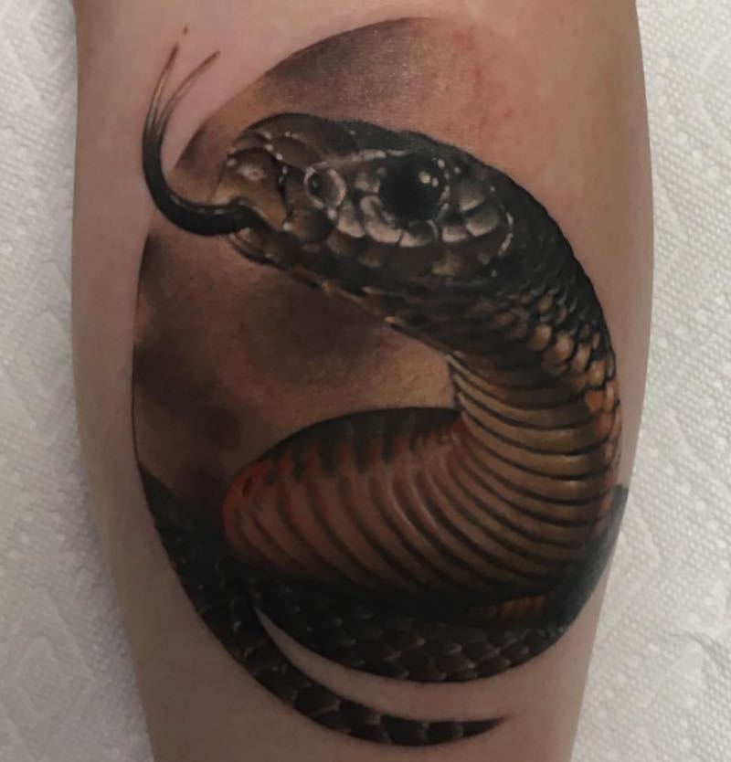Un tatuaje de serpiente actual Un tatuaje de serpiente actual