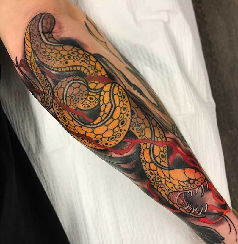Un tatuaje de serpiente bastante interesante Un tatuaje de serpiente bastante interesante