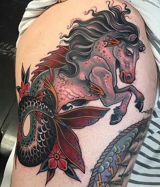 tatuaje de caballito de mar para hombre tatuaje de caballito de mar para hombre