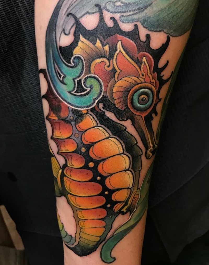 Un tatuaje de caballito de mar bastante interesante Un tatuaje de caballito de mar bastante interesante