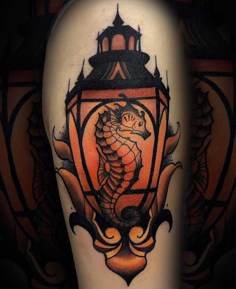 Increible tatuaje de caballito de mar Increible tatuaje de caballito de mar