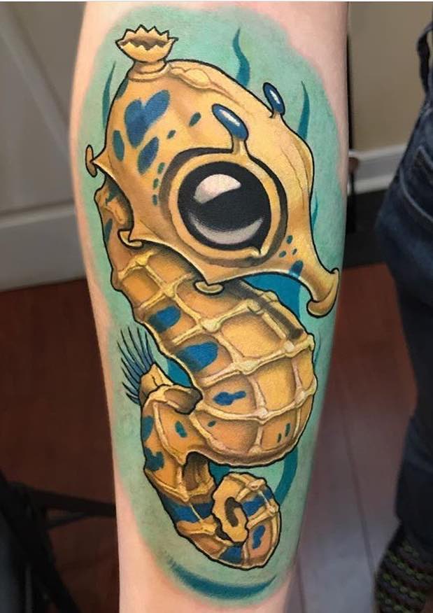 Perfecto tatuaje de caballito de mar Perfecto tatuaje de caballito de mar