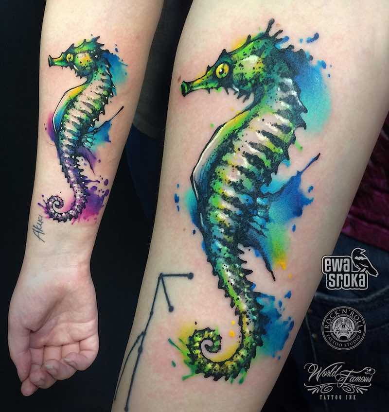 Un tatuaje de caballito de mar bastante interesante Un tatuaje de caballito de mar bastante interesante