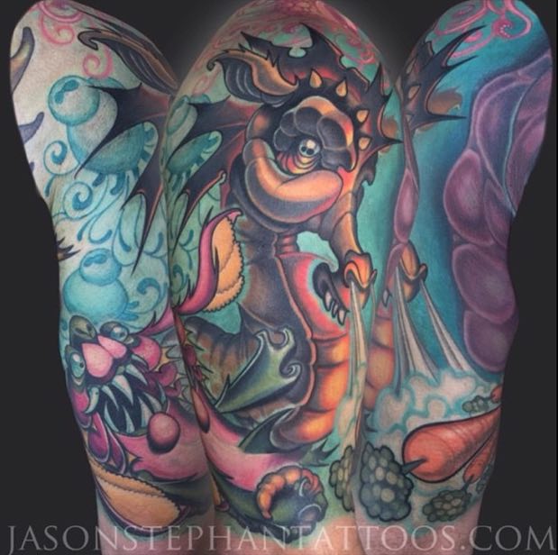 Increible tatuaje de caballito de mar Increible tatuaje de caballito de mar