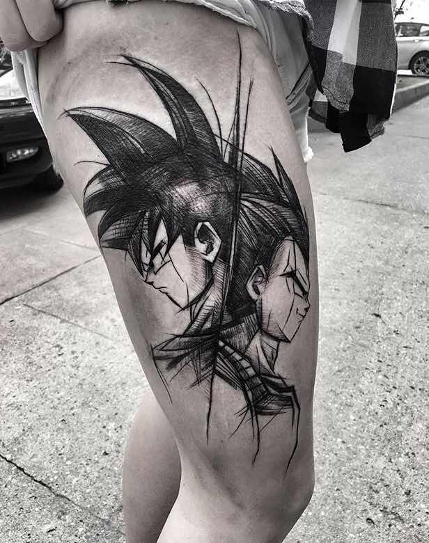 Un tatuaje de Dragon Ball Z bastante bueno Un tatuaje de Dragon Ball Z bastante bueno