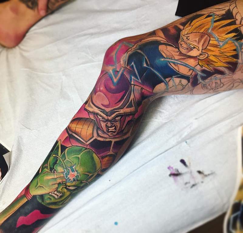 Un tatuaje de Dragon Ball Z moderno e interesante Un tatuaje de Dragon Ball Z moderno e interesante