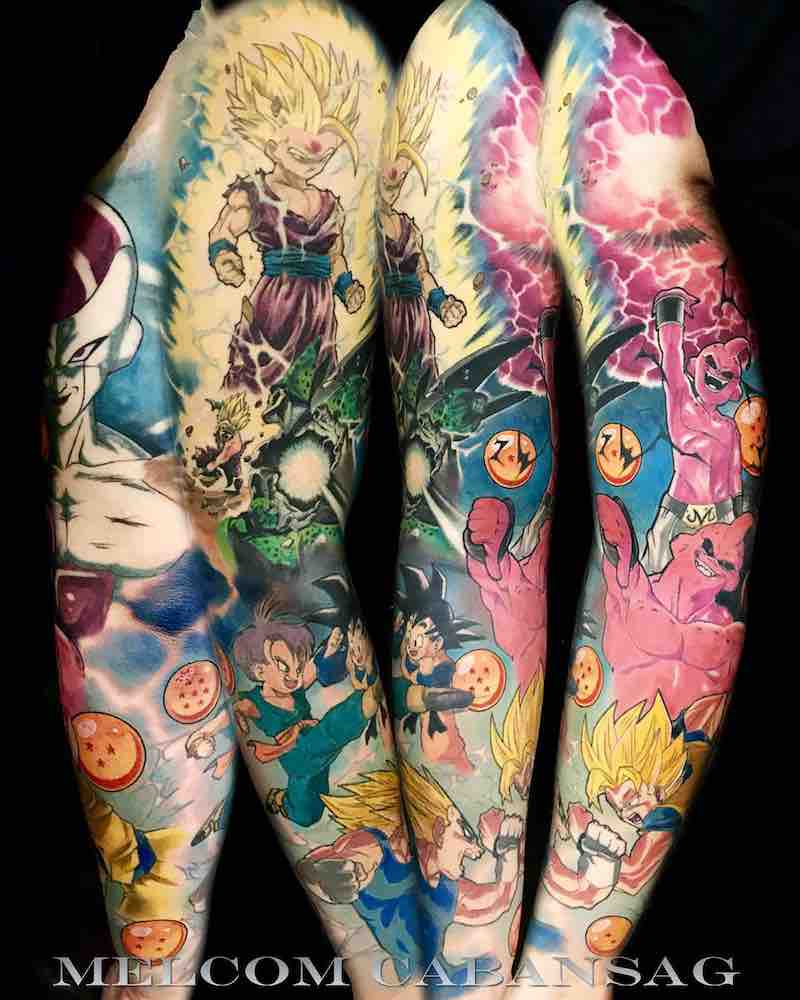 Un tatuaje de Dragon Ball Z actual Un tatuaje de Dragon Ball Z actual
