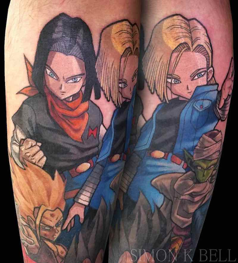 Mujer con tatuaje de Dragon Ball Z Mujer con tatuaje de Dragon Ball Z