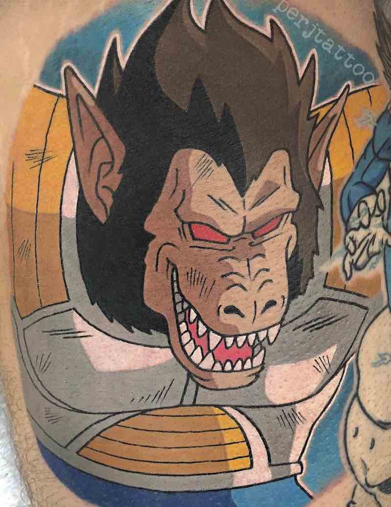 Un tatuaje de Dragon Ball Z moderno e interesante Un tatuaje de Dragon Ball Z moderno e interesante