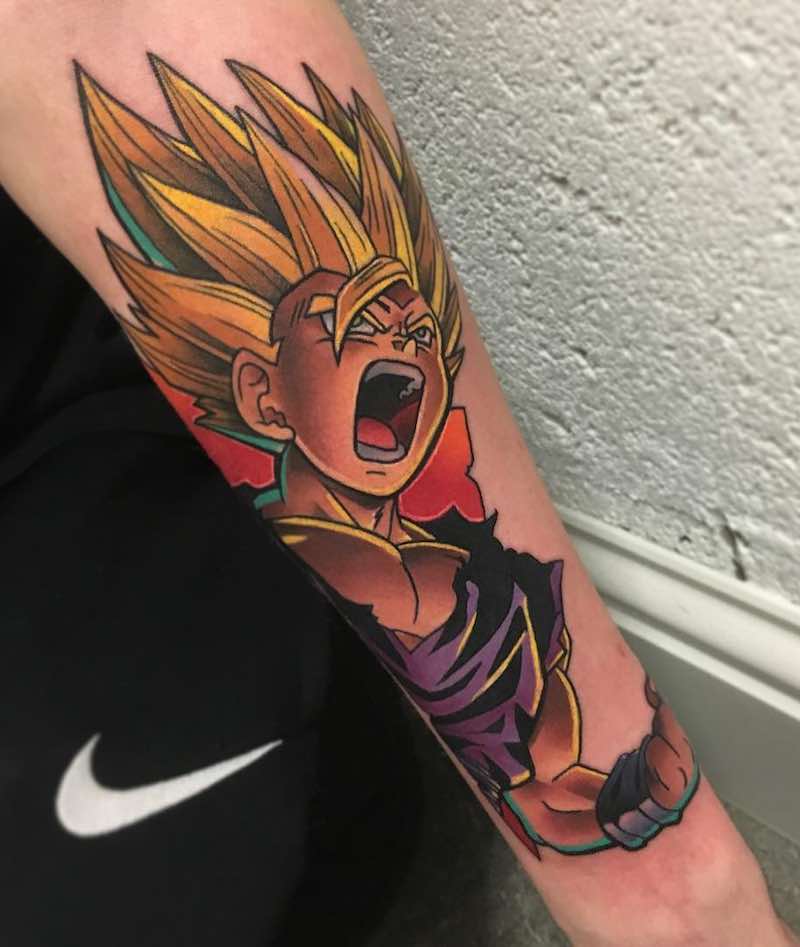 Fantástico tatuaje de Dragon Ball Z Fantástico tatuaje de Dragon Ball Z