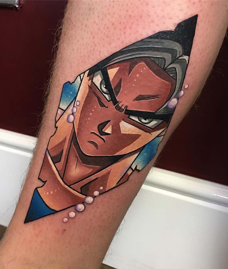 Un tatuaje de Dragon Ball Z moderno Un tatuaje de Dragon Ball Z moderno
