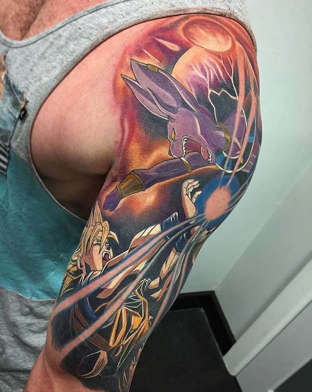 Un tatuaje de Dragon Ball Z actual Un tatuaje de Dragon Ball Z actual