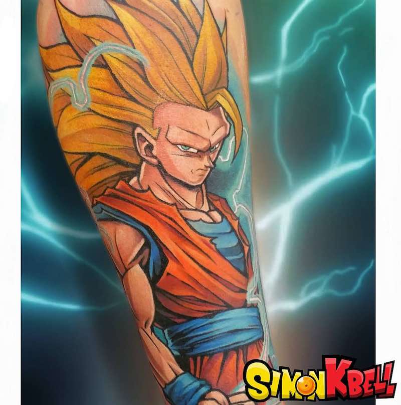 Un tatuaje de Dragon Ball Z moderno e interesante Un tatuaje de Dragon Ball Z moderno e interesante