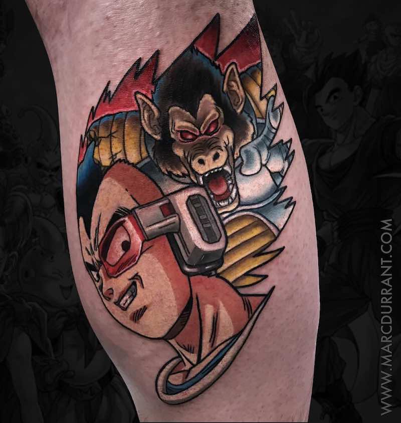 Persona con un tatuaje de Dragon Ball Z Persona con un tatuaje de Dragon Ball Z