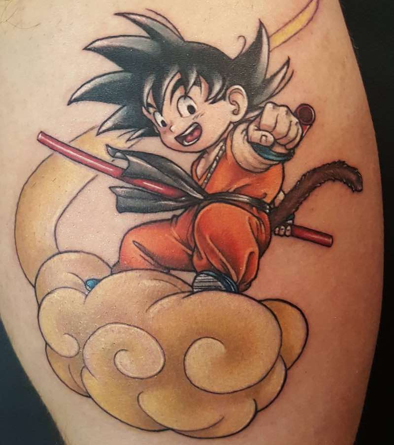 Un tatuaje de Dragon Ball Z moderno Un tatuaje de Dragon Ball Z moderno