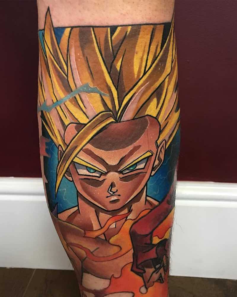 Un tatuaje de Dragon Ball Z bastante bueno Un tatuaje de Dragon Ball Z bastante bueno