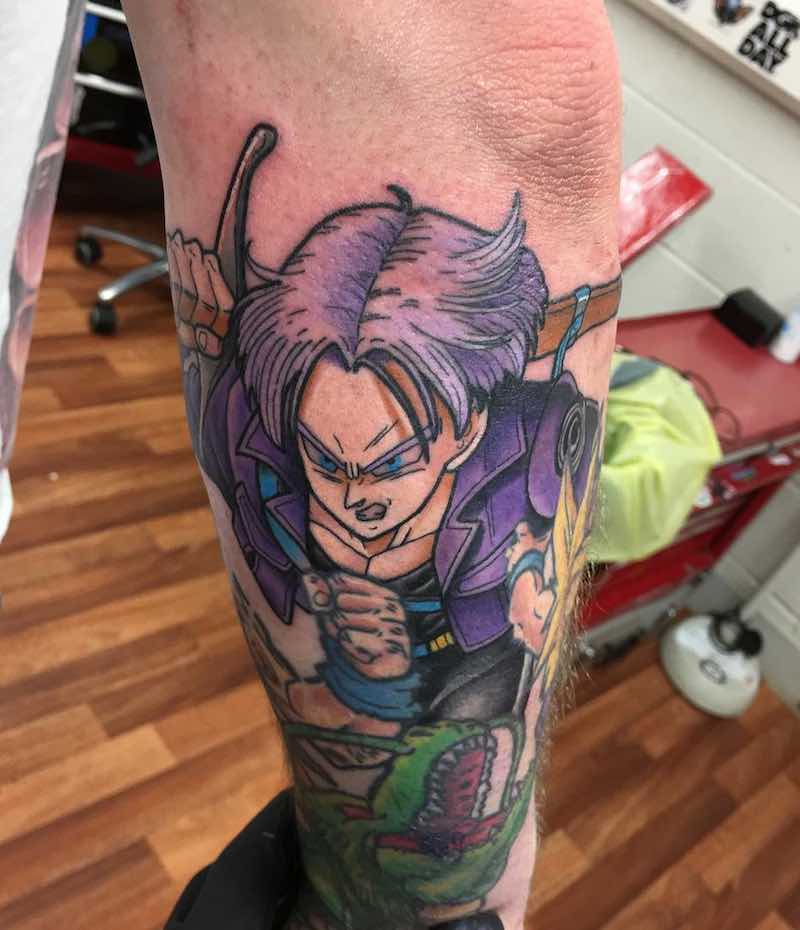 Un tatuaje de Dragon Ball Z moderno Un tatuaje de Dragon Ball Z moderno