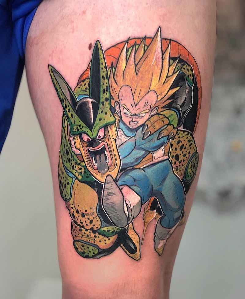 Un tatuaje de Dragon Ball Z moderno e interesante Un tatuaje de Dragon Ball Z moderno e interesante