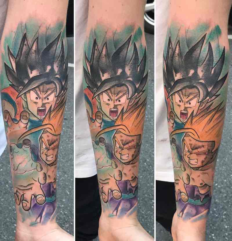 tatuaje de Dragon Ball Z para hombre y mujer tatuaje de Dragon Ball Z para hombre y mujer