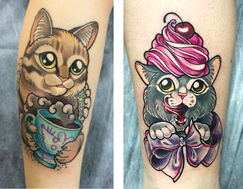 Un tatuaje de gato bastante bueno Un tatuaje de gato bastante bueno