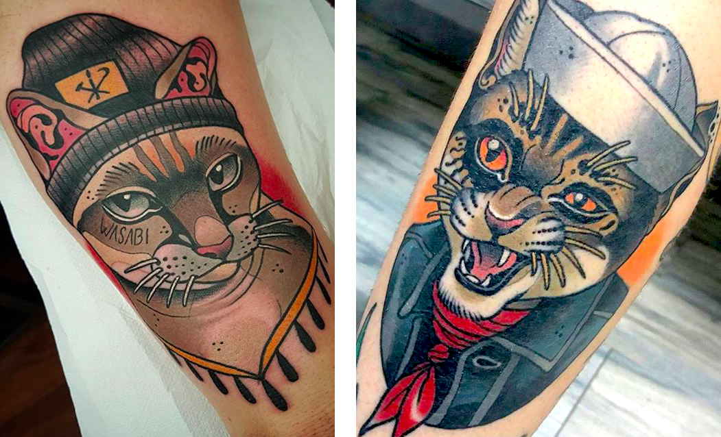 tatuaje de gato para hombre y mujer tatuaje de gato para hombre y mujer