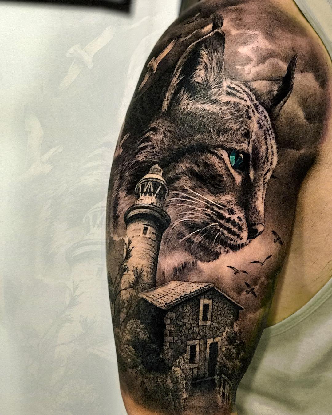 Un tatuaje de gato bastante bueno Un tatuaje de gato bastante bueno