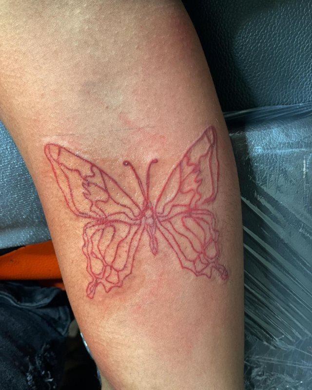 tattoo femenino bonita mariposa 18