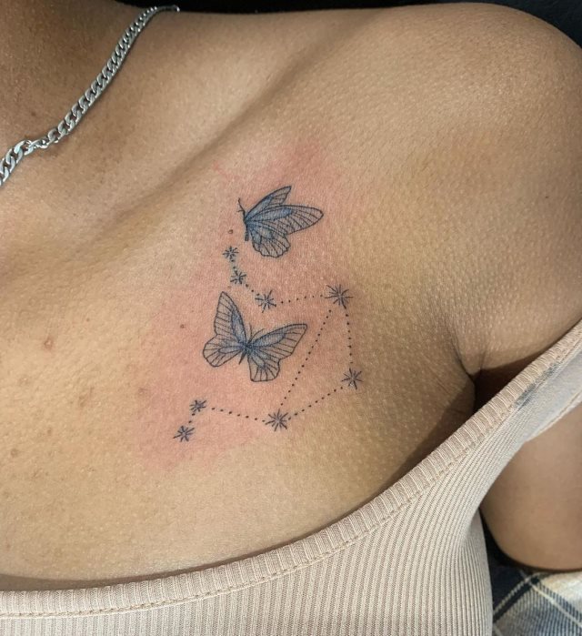 tattoo femenino bonita mariposa 31