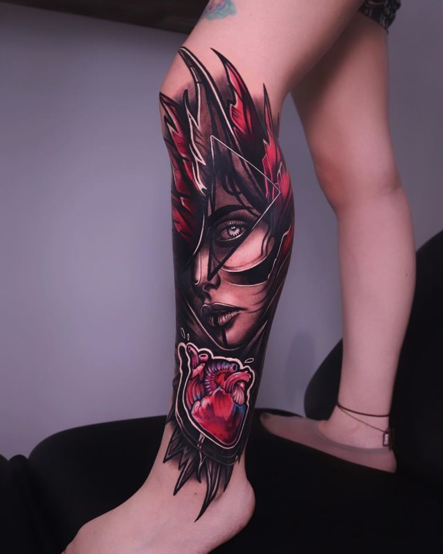 tattoo femenino con fuego 57