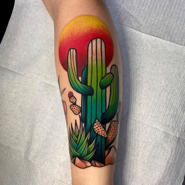 tattoo femenino con mucho color 24