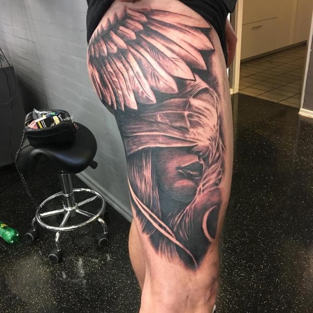tattoo femenino con un angel 48