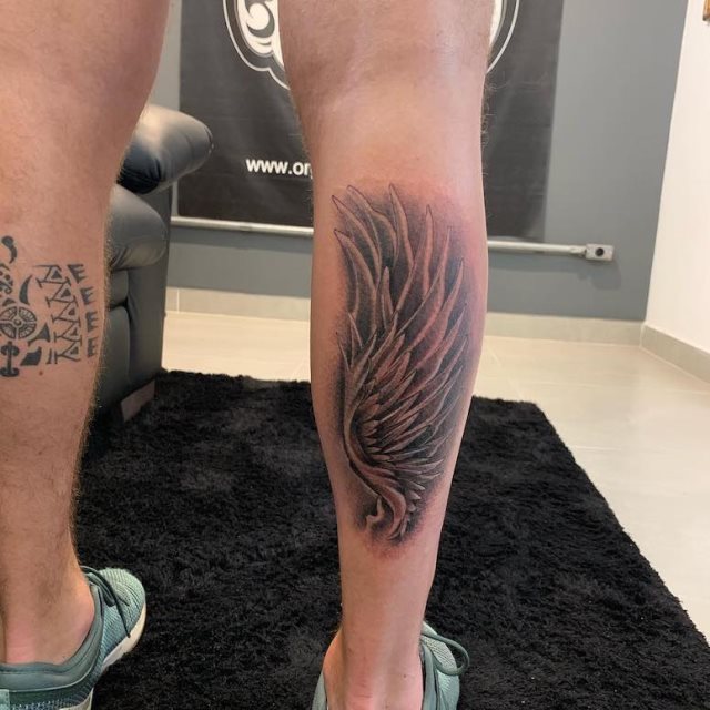 tattoo femenino con un angel 61