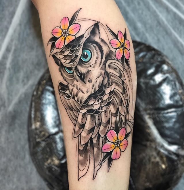 tattoo femenino con un animal 43