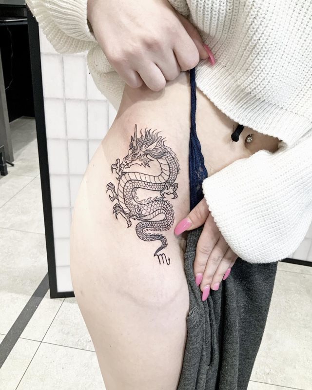 tattoo femenino con un animal 61