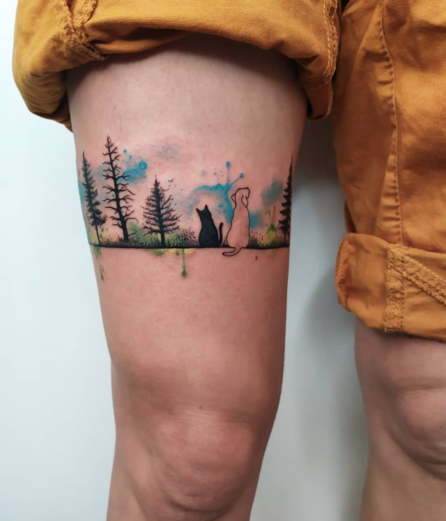 tattoo femenino con un animal 80