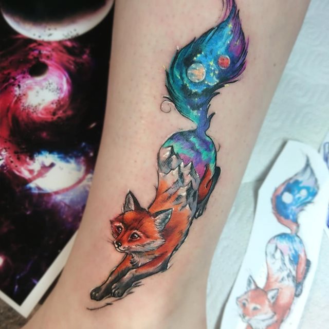 tattoo femenino con un animal 89