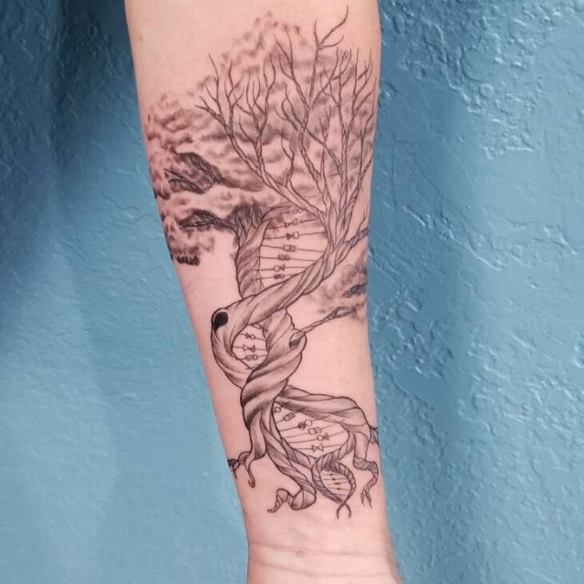 tattoo femenino con un arbol 72