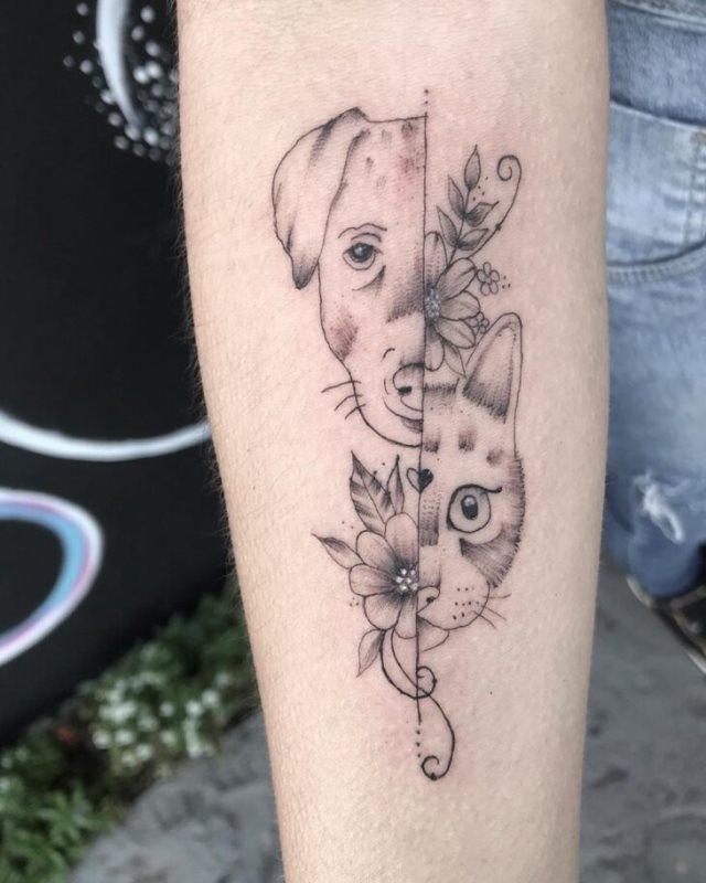 tattoo femenino con un gato 26